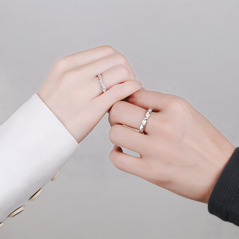 couple sterling silver ring his and hers - MRSLM