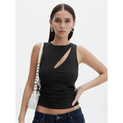 sleeveless cut out knit top, view 25 - MRSLM