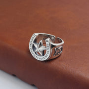 S925 sterling silver pentagram ring, view 4 - MRSLM