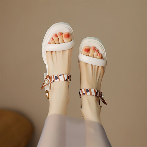 open toe leather platform sandals - MRSLM