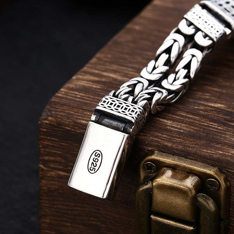 handmade silver retro bracelet, view 2 - MRSLM