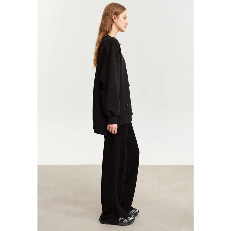 women's oversized crew neck sweatshirt, view 7 - MRSLM