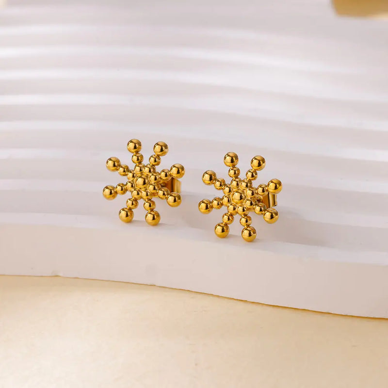 gold butterfly stud earrings, view 8 - MRSLM