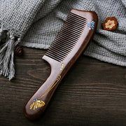 gold sandalwood dense-tooth comb, view 5 - MRSLM