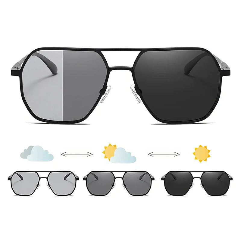 Luxury metal photochromic sunglasses, view 9 - MRSLM