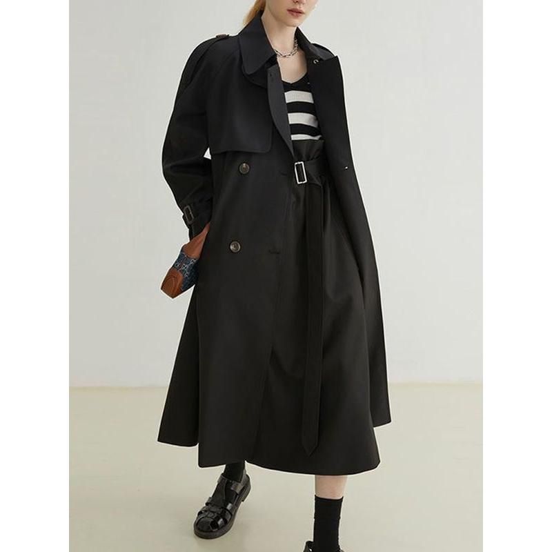 long sleeve double-breasted trench coat, view 4 - MRSLM