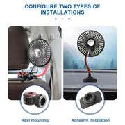 multidirectional car back seat fan, view 6 - MRSLM