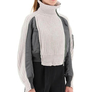 women's rib knit jacket, view 2 - MRSLM