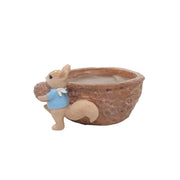 cartoon squirrel succulent flower pot, view 4 - MRSLM