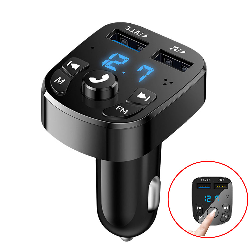 Dual USB Bluetooth Car Charger with FM Transmitter and MP3 Player