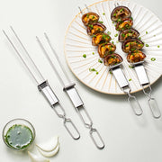 stainless steel semi-automatic bbq grill forks, view 5 - MRSLM