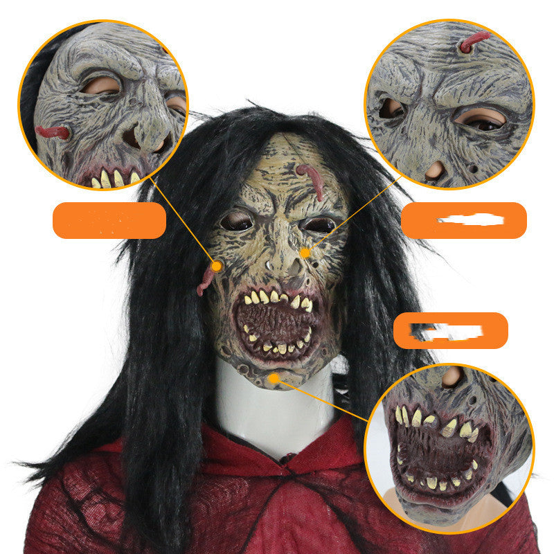 Horror latex headgear mask, view 3 - MRSLM