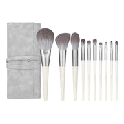 fox tail makeup brush set 10 pieces, view 3 - MRSLM