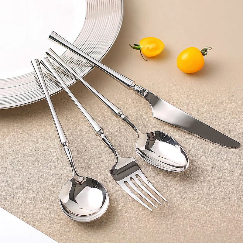 mirror stainless steel dinnerware set - MRSLM
