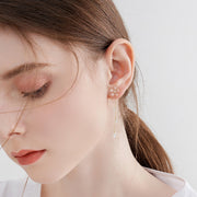 cherry blossom tassel earrings, view 5 - MRSLM