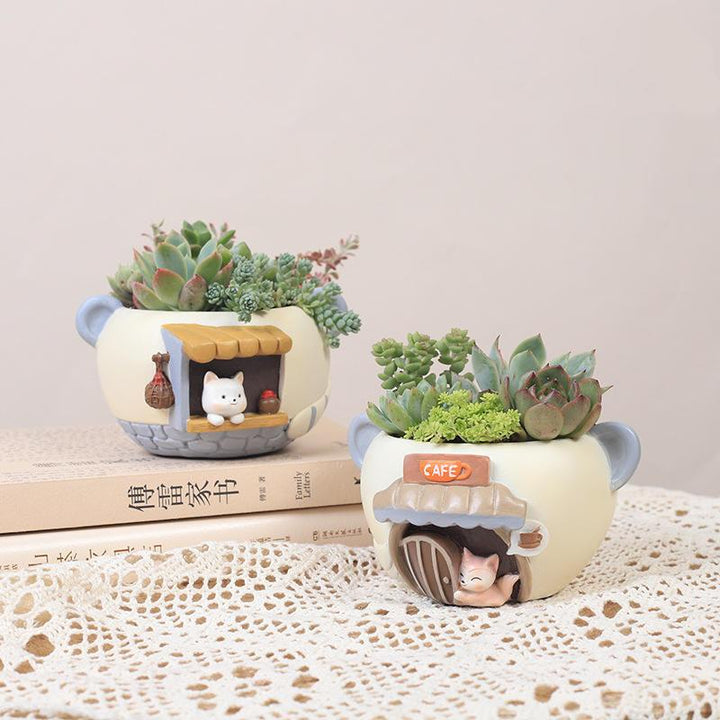 Charming Resin Animal Planter