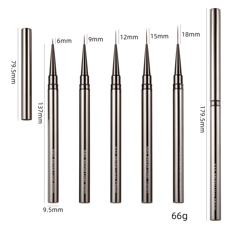 nail art liner brush set, view 2 - MRSLM