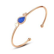 women's sterling silver open bangle, view 6 - MRSLM