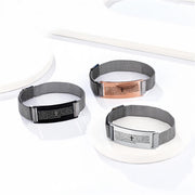 Christian cross magnetic cuff bracelet for men - MRSLM
