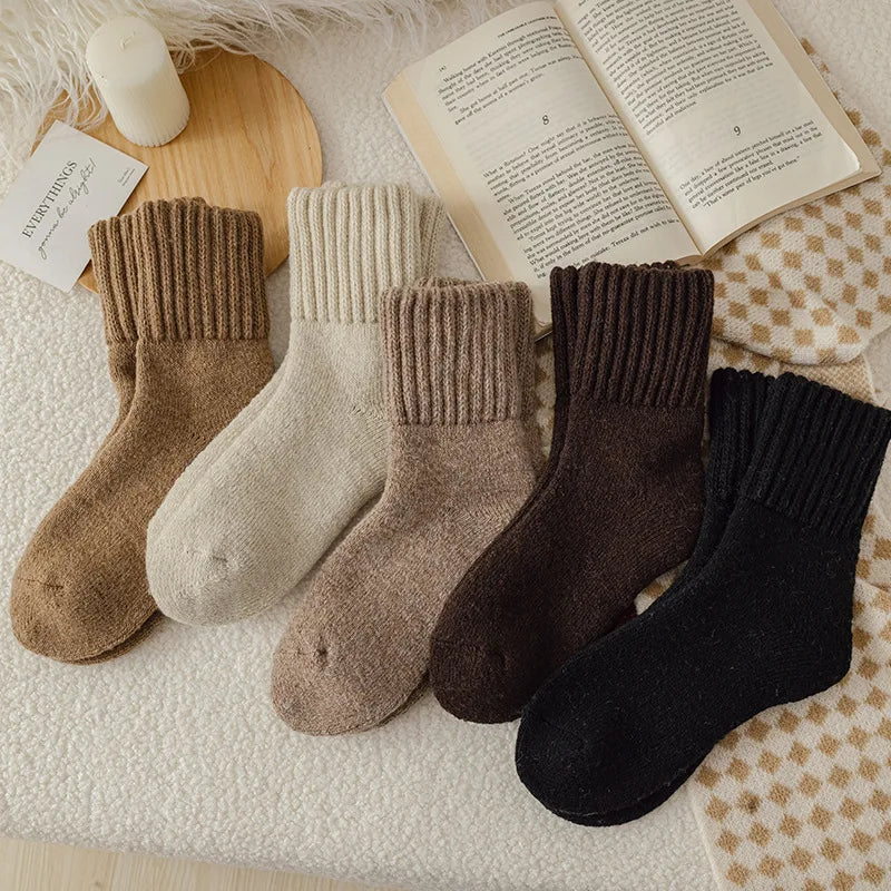 Women's winter thick wool low tube socks, view 7 - MRSLM
