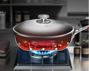 honeycomb non-stick stainless steel frying pan, view 2 - MRSLM