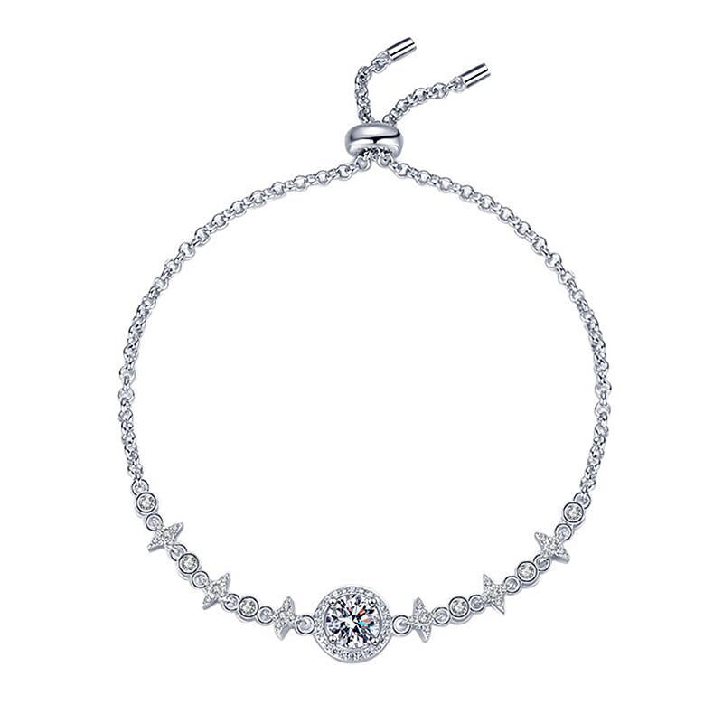s925 silver moissanite bracelet, view 5 - MRSLM