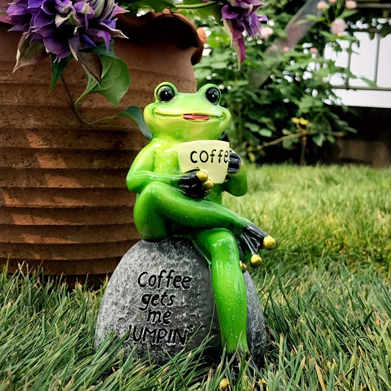 resin frog statue, view 4 - MRSLM