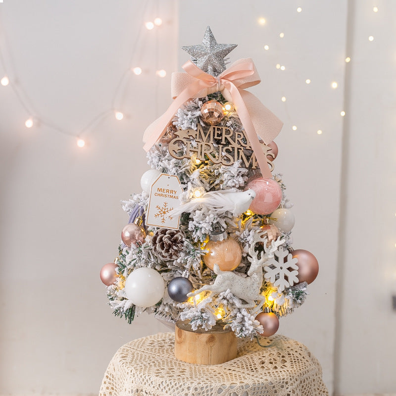 Pink snow spray desktop Christmas tree, view 4 - MRSLM
