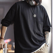 men's long-sleeved cotton t-shirt, view 5 - MRSLM