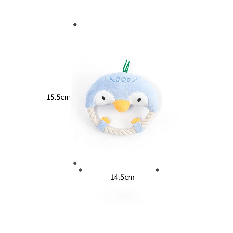 penguin squeak plush chew toy, view 2 - MRSLM