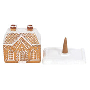 christmas ginger cottage incense burner, view 4 - MRSLM