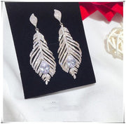 long zircon crystal tassel earrings, view 21 - MRSLM