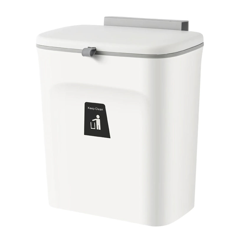 Wall Mounted Slide Cover Trash Can with Lid
