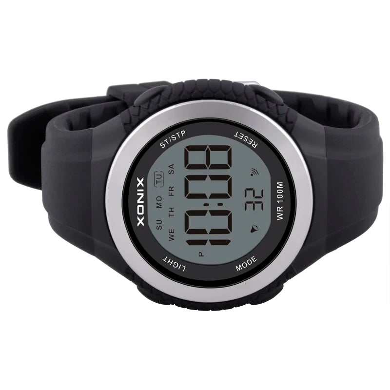 men's 100m waterproof digital sports watch, view 7 - MRSLM