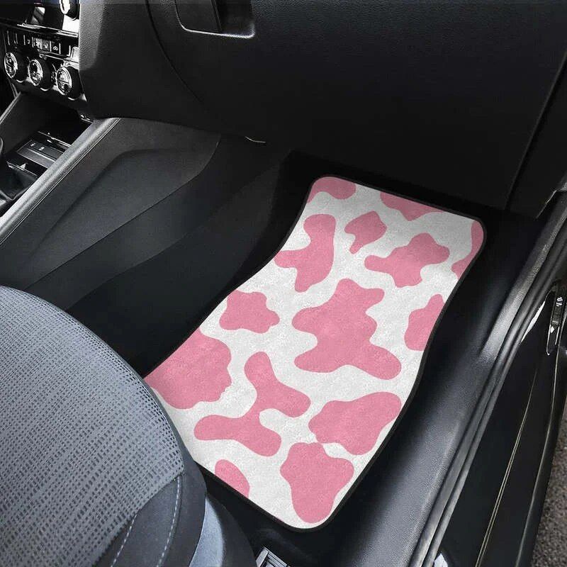 cow print car floor mats, view 5 - MRSLM