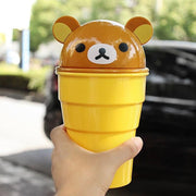 cartoon bear car trash can, view 2 - MRSLM