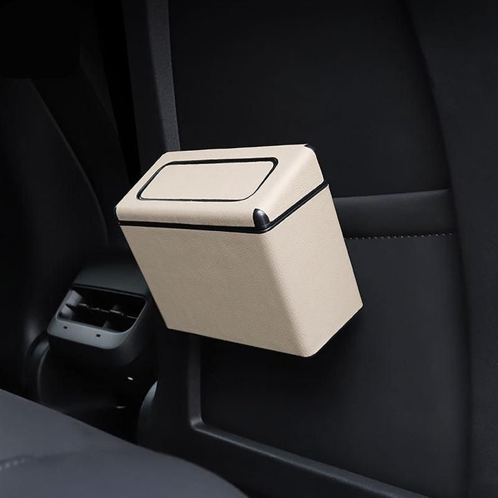 Waterproof Portable Car Trash Can with Rolling Lid