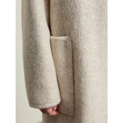 minimalist woolen long coat for women, view 9 - MRSLM