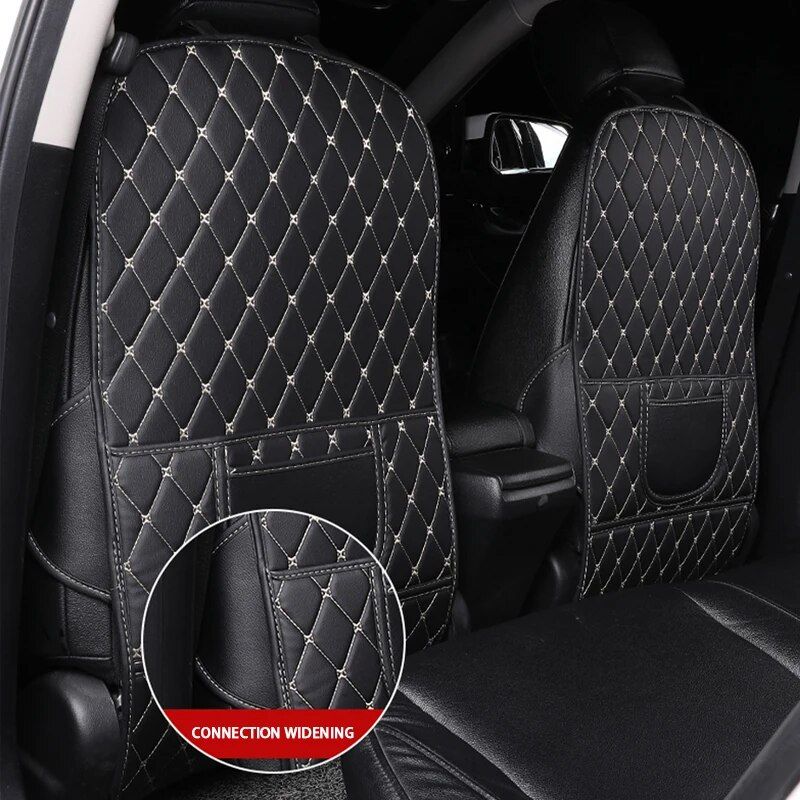 PU leather car seat back protector, view 9 - MRSLM