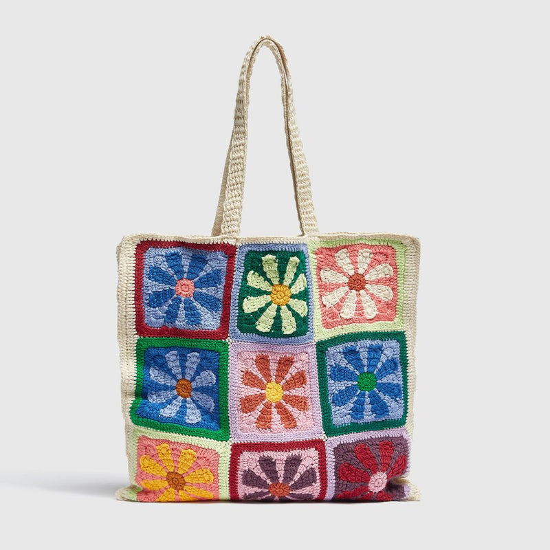 Floral crochet shoulder bag, view 2 - MRSLM