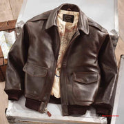 retro oversized fur PU leather coat, view 2 - MRSLM