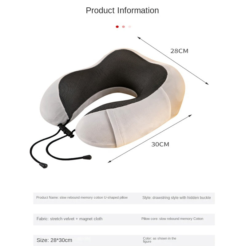 U-shaped memory foam travel pillow, view 10 - MRSLM