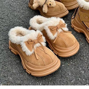 women's fur snow boots, view 3 - MRSLM