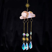 Crystal cloud sun catcher wind chime, view 7 - MRSLM