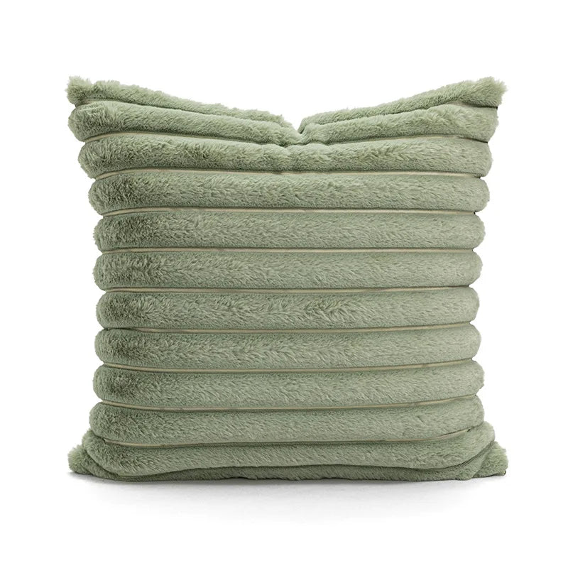 patchwork pu leather cushion cover, view 3 - MRSLM