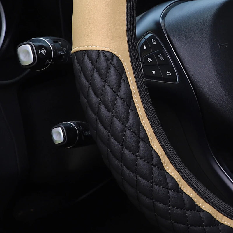 luxury diamond crown steering wheel cover, view 6 - MRSLM