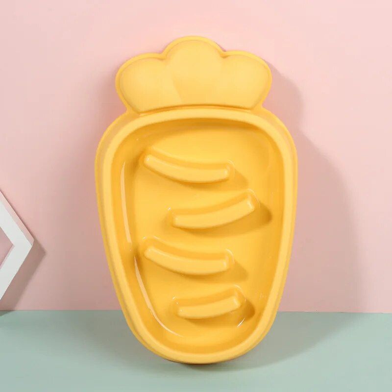 carrot design slow feeder bowl, view 3 - MRSLM