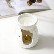 nordic style white porcelain essential oil burner, view 5 - MRSLM