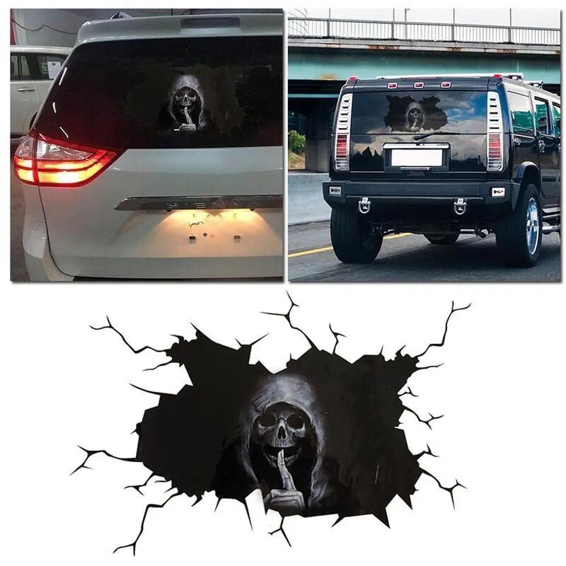 halloween skull decal, view 4 - MRSLM