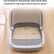 clamshell cat litter box, view 8 - MRSLM